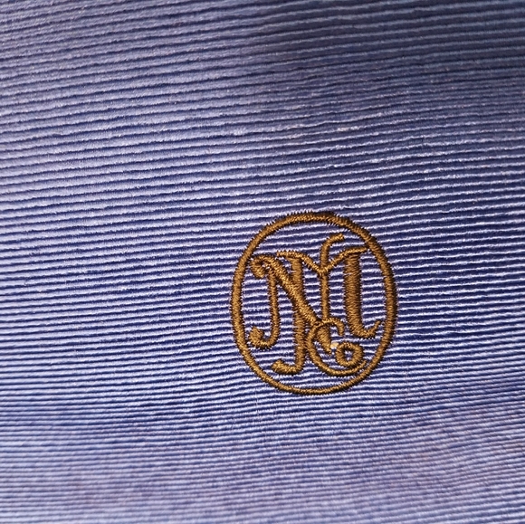 Neiman Marcus Lace Detailed Clutch Blue Lining - Picture 4 of 8